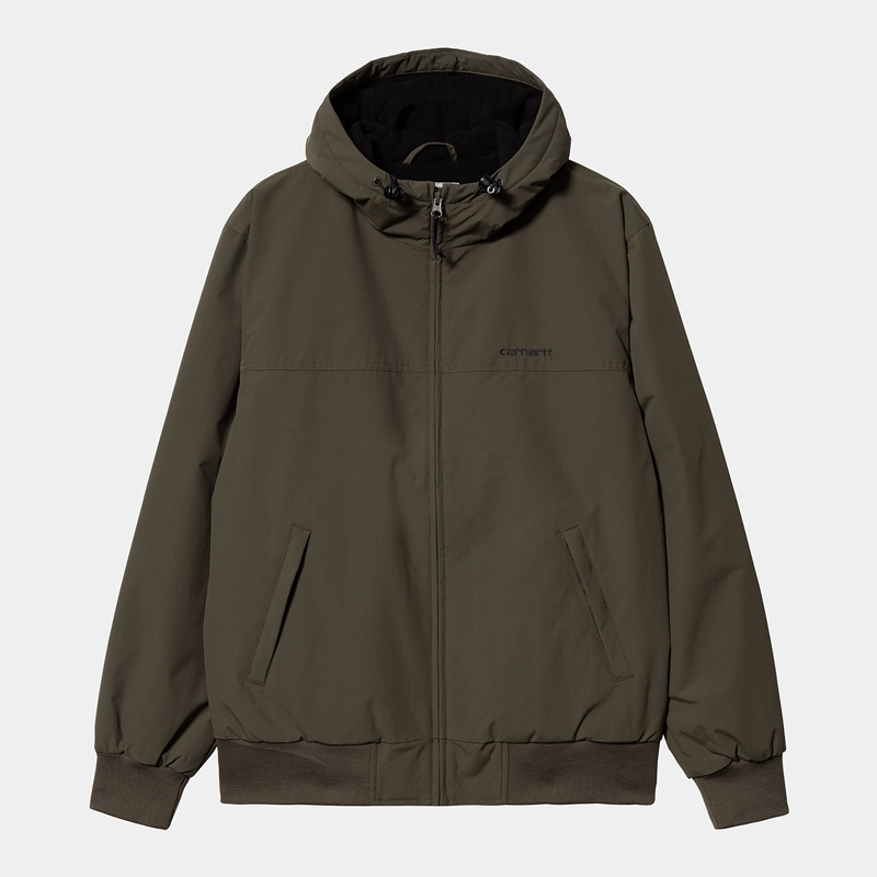 Olive Men Carhartt Hooded Sail Jackets | IEC-376509