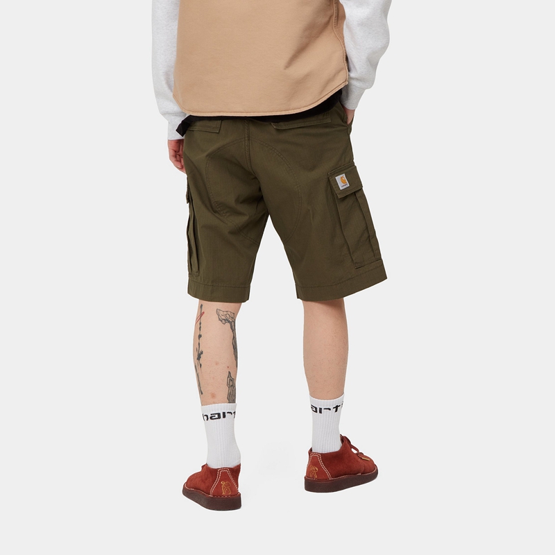 Olive Men Carhartt Regular Cargo Shorts | NRB-497263