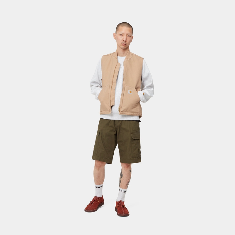 Olive Men Carhartt Regular Cargo Shorts | NRB-497263