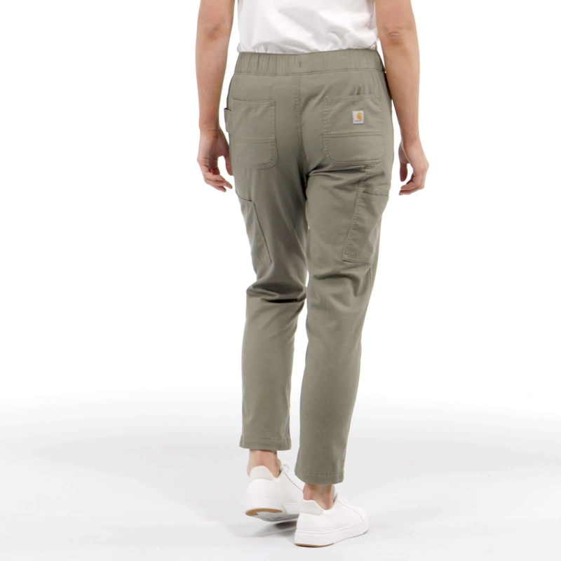 Olive Women Carhartt Force® Relaxed Fit Ripstop Work Pants | WQX-724513