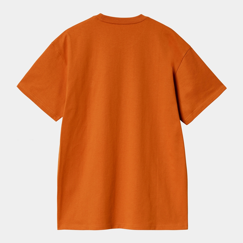 Orange Men Carhartt Chase T-Shirt | DMI-153706