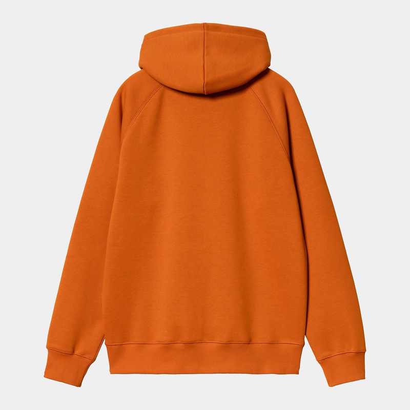 Orange Men Carhartt Hooded Chase Hoodie | QMZ-256430