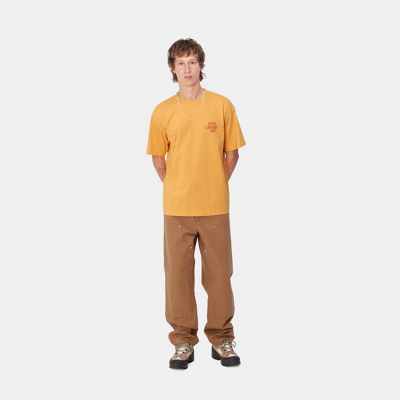 Orange Men Carhartt Hotel Keys T-Shirt | DOT-136427