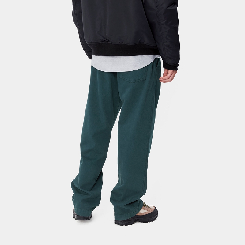 Peacock Blue Men Carhartt Floyde Pants | ZDE-275039