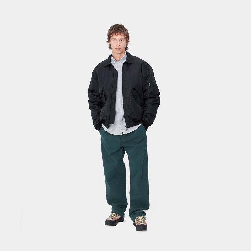 Peacock Blue Men Carhartt Floyde Pants | ZDE-275039