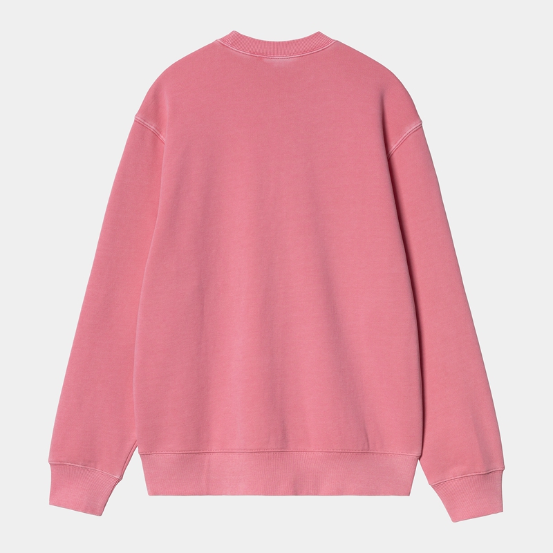 Pink Men Carhartt Duster Script Sweatshirt | DXO-602895