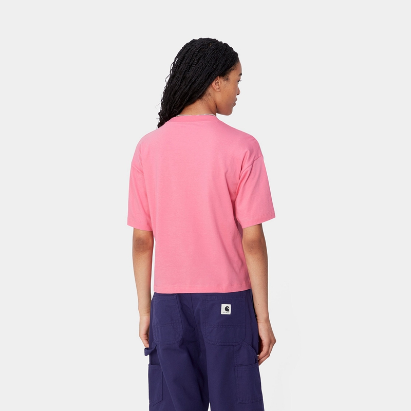 Pink Women Carhartt Chester T-Shirt | ZUE-654372