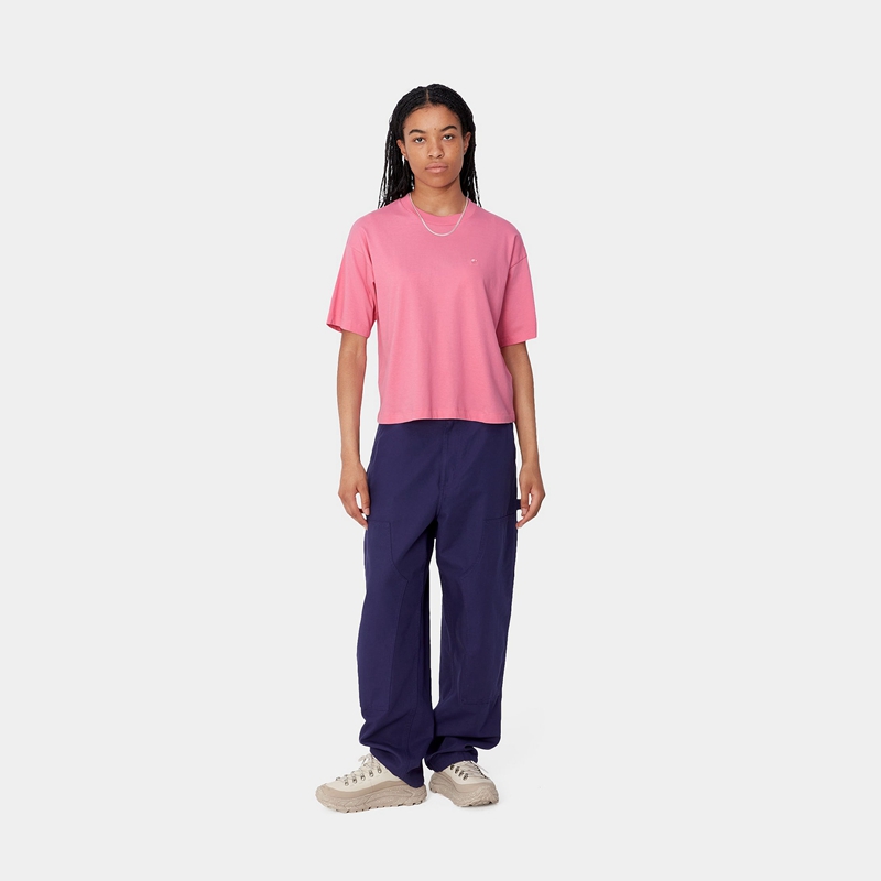 Pink Women Carhartt Chester T-Shirt | ZUE-654372