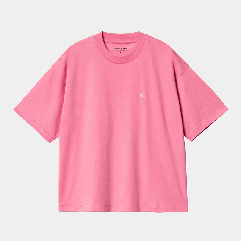 Pink Women Carhartt Chester T-Shirt | ZUE-654372