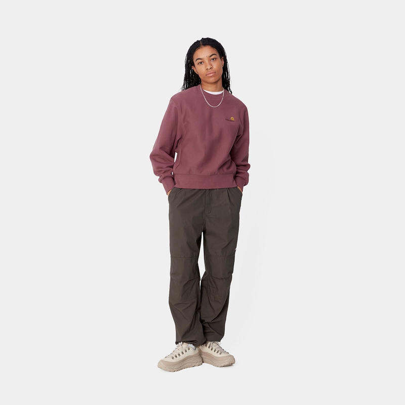 Purple Women Carhartt American Script Sweatshirt | AVC-697834