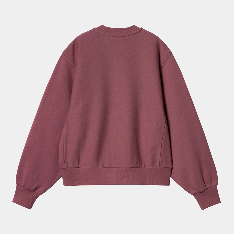 Purple Women Carhartt American Script Sweatshirt | AVC-697834