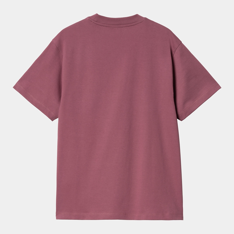 Purple Women Carhartt Pocket T-Shirt | SXP-371098