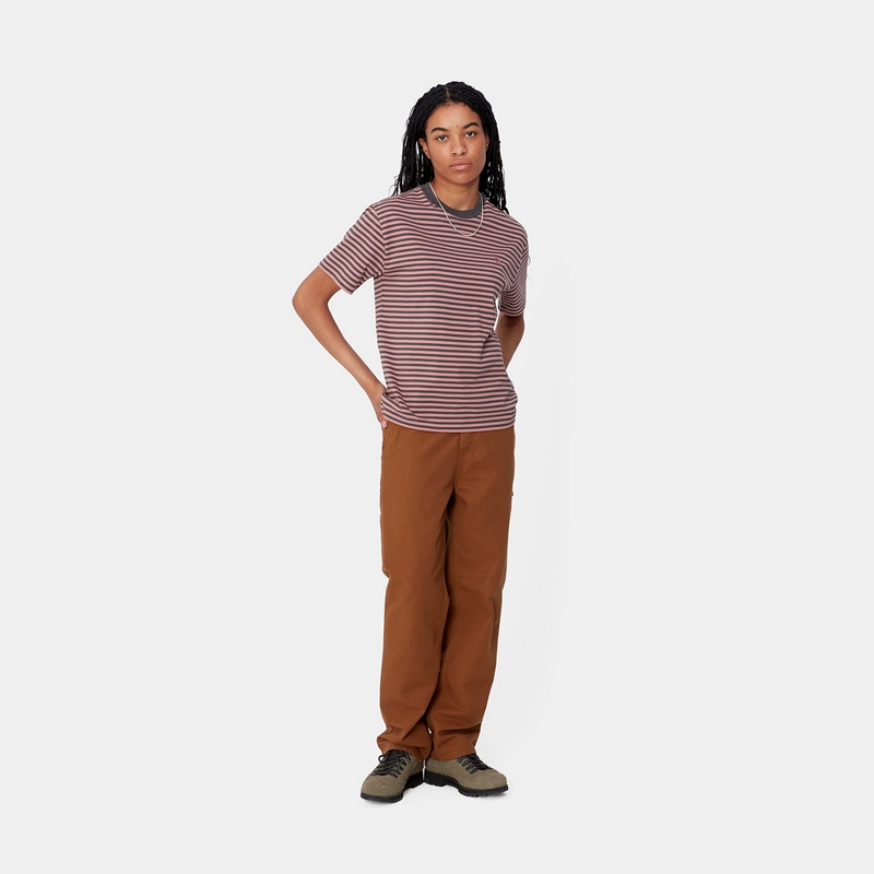 Purple Women Carhartt Verner T-Shirt | TBA-652149