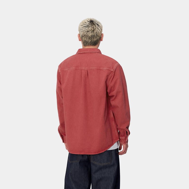 Red Men Carhartt George Shirt Jackets | EXA-283491