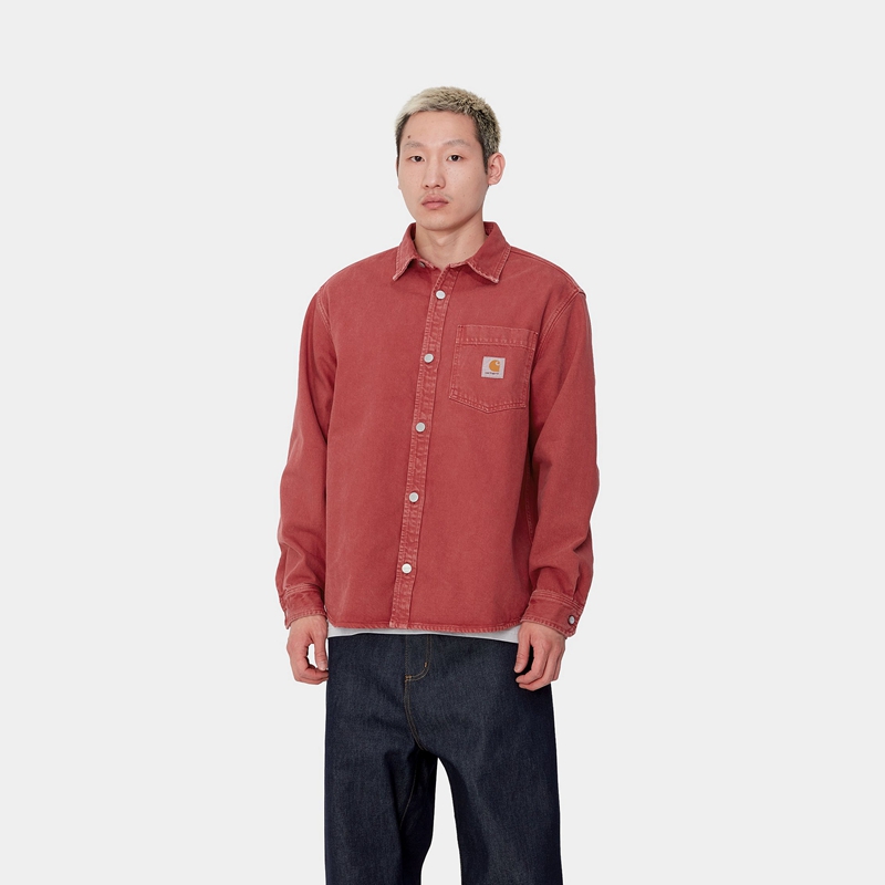 Red Men Carhartt George Shirt Jackets | EXA-283491