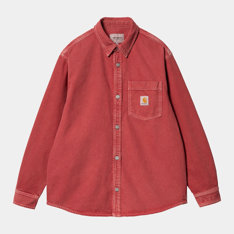 Red Men Carhartt George Shirt Jackets | EXA-283491