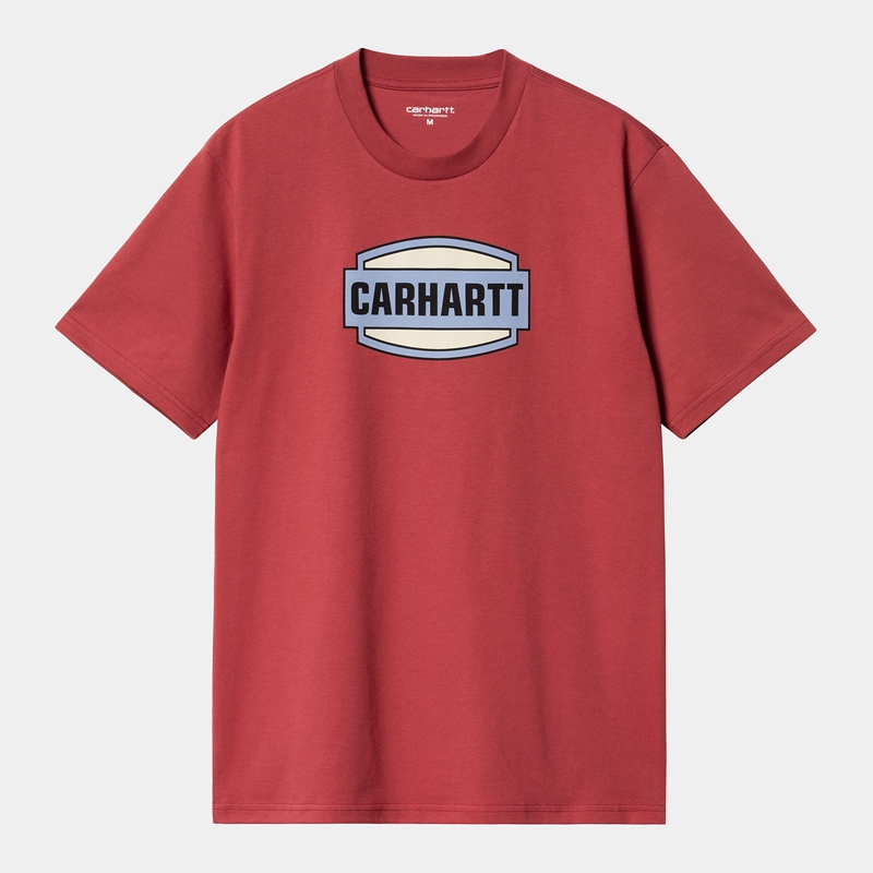 Red Men Carhartt Press Script T-Shirt | DEJ-608315