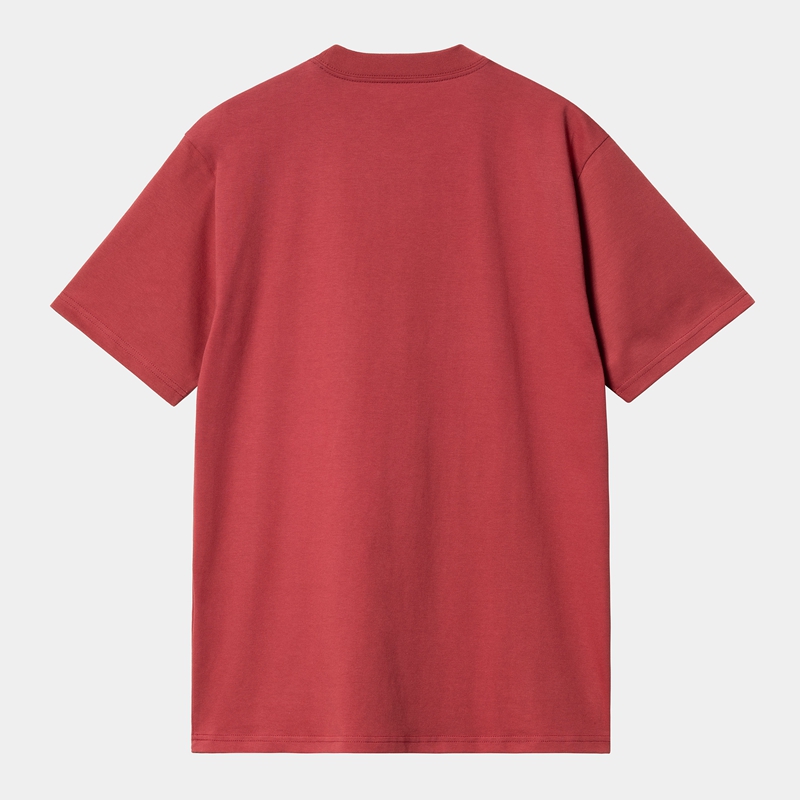 Red Men Carhartt Press Script T-Shirt | DEJ-608315