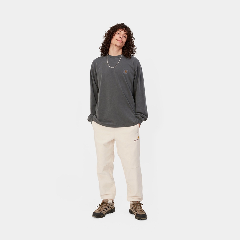 White Men Carhartt American Script Jogging Pants | QUA-165820