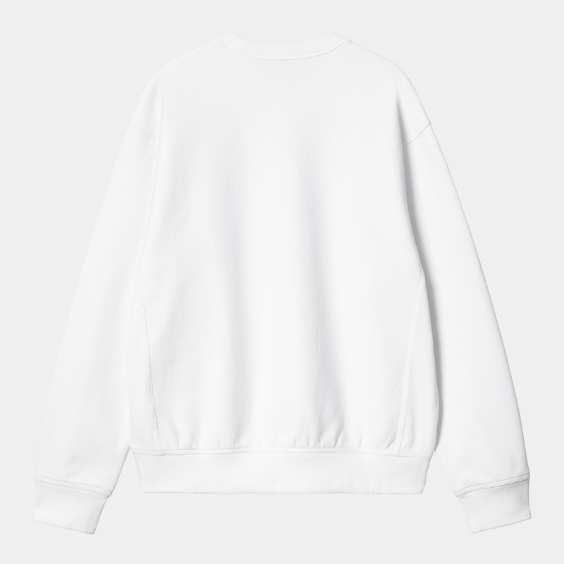 White Men Carhartt American Script Sweatshirt | NCV-824756