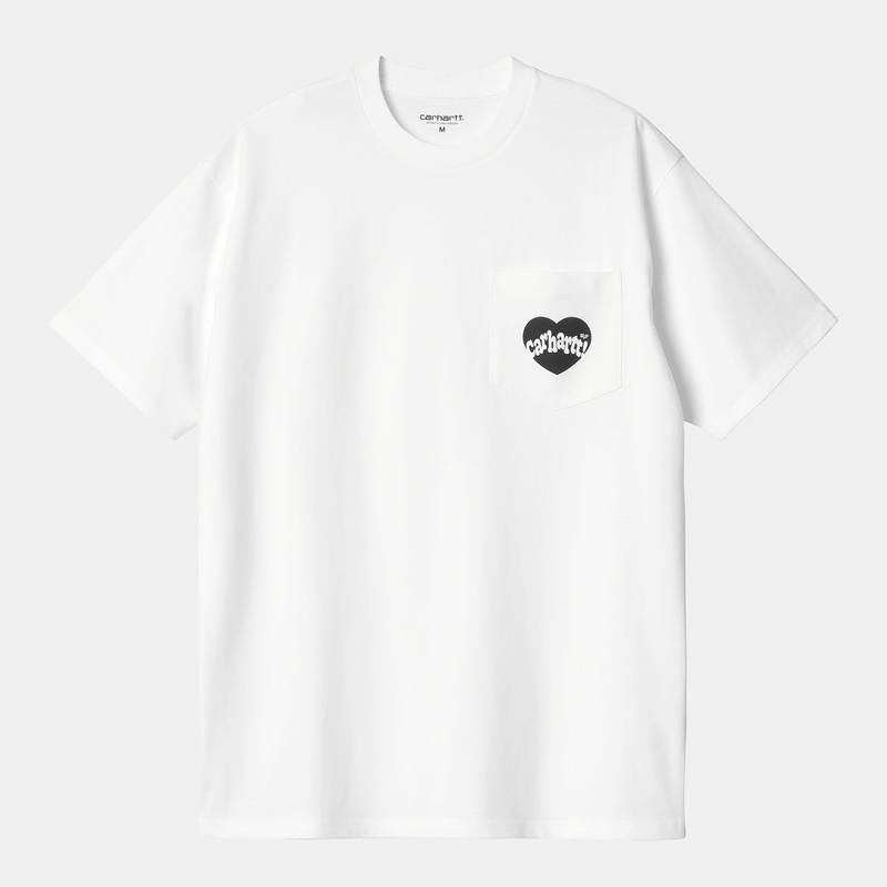 White Men Carhartt Amour Pocket T-Shirt | OBZ-082517