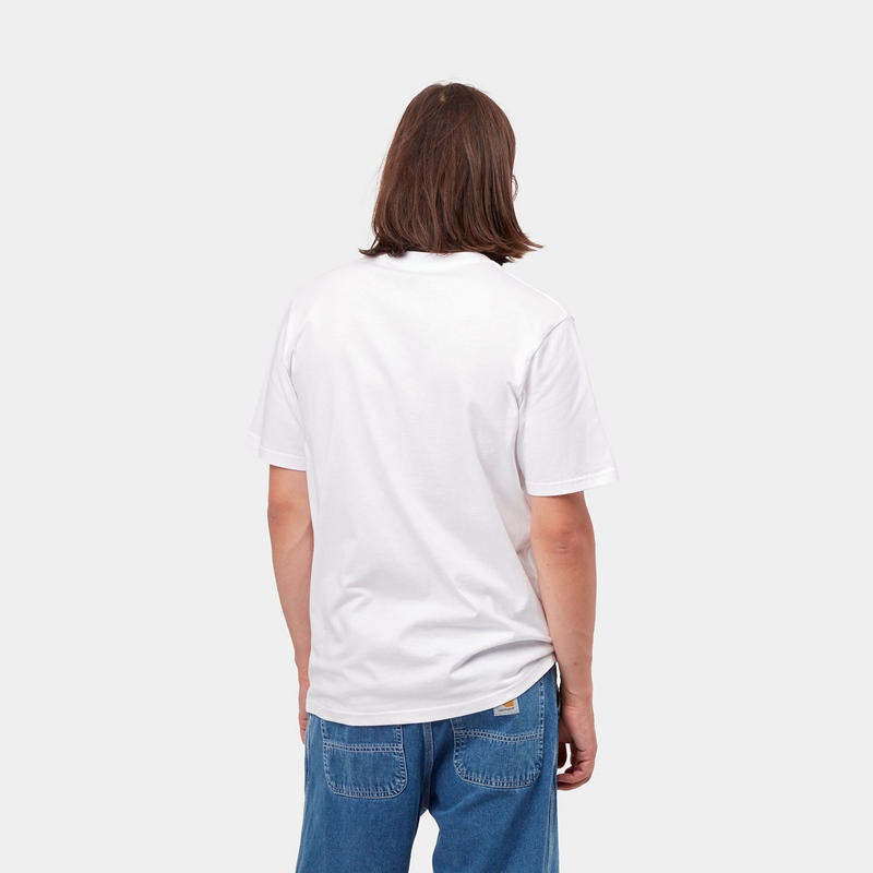 White Men Carhartt Base T-Shirt | JKH-597240