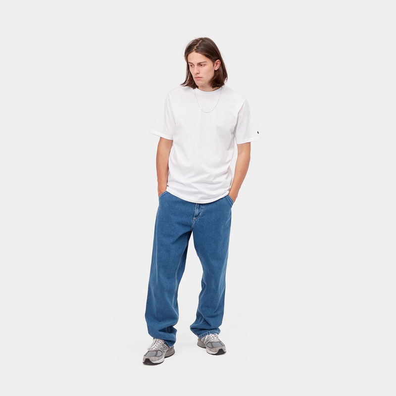 White Men Carhartt Base T-Shirt | JKH-597240