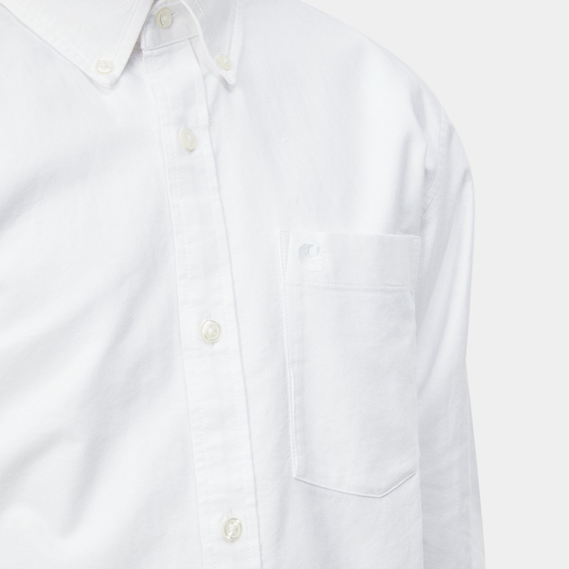 White Men Carhartt C-Logo Shirts | MSR-761830