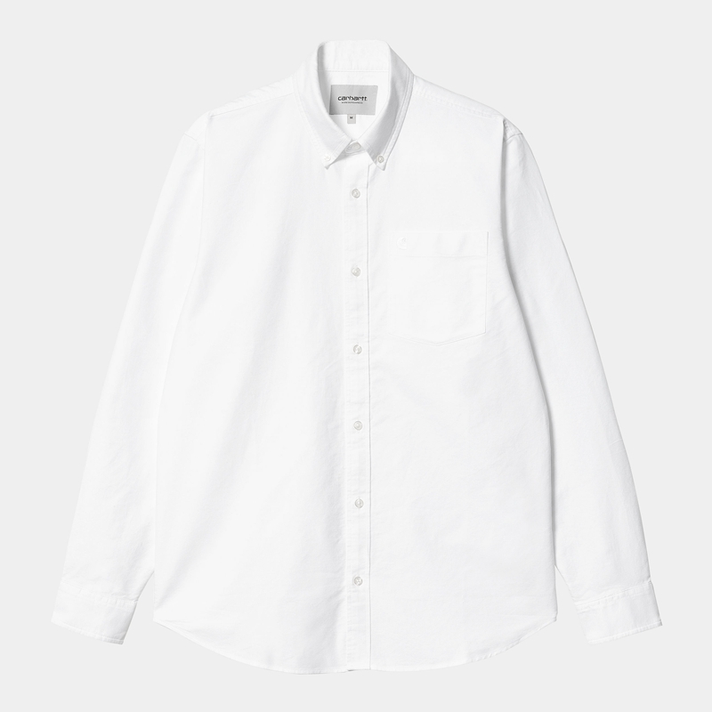 White Men Carhartt C-Logo Shirts | MSR-761830