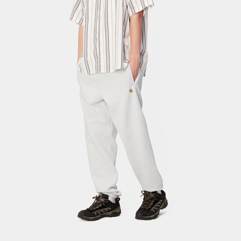 White Men Carhartt Chase Pants | AVN-980721