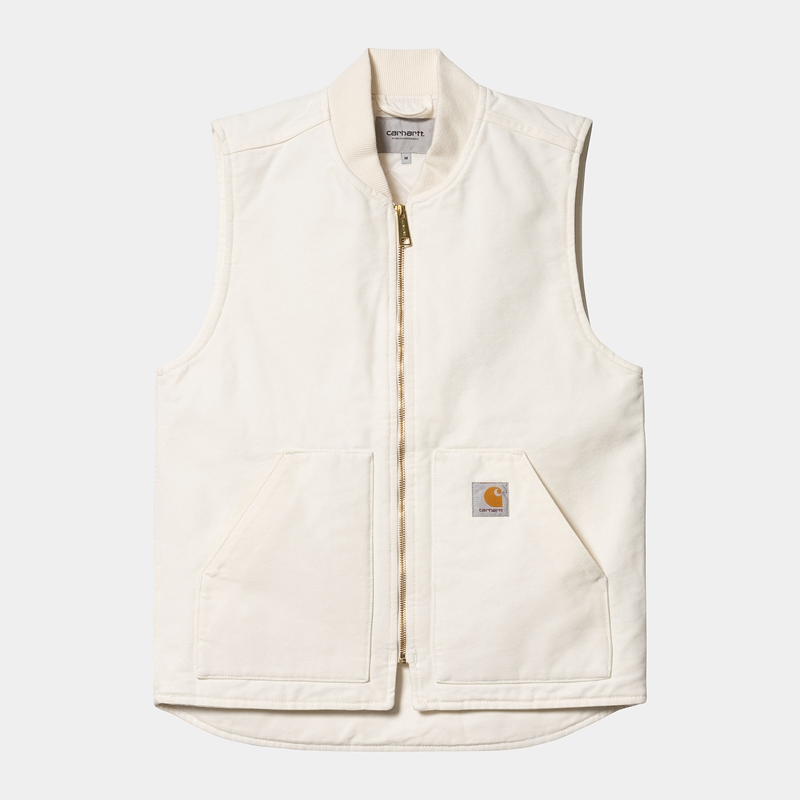 White Men Carhartt Classic Vest | VNH-604318