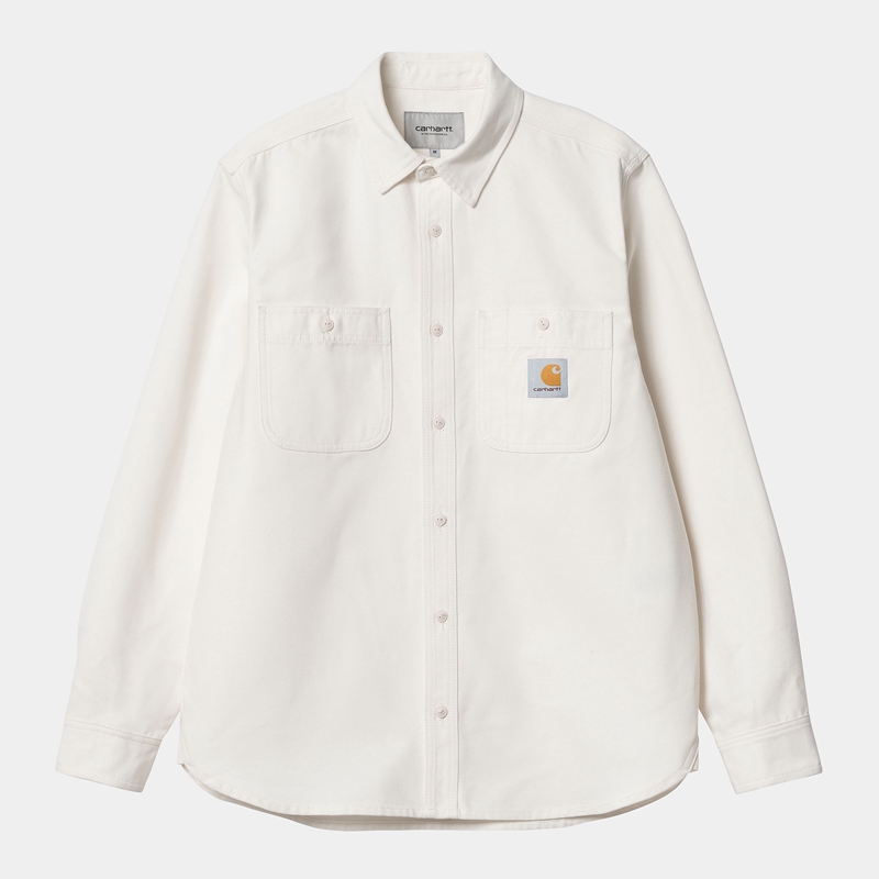 White Men Carhartt Clink Shirts | LOU-754261