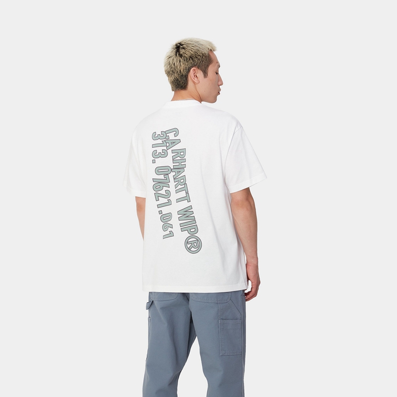 White Men Carhartt Coordinate 01 T-Shirt | NSB-623815