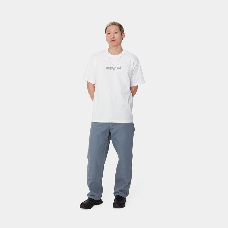 White Men Carhartt Coordinate 01 T-Shirt | NSB-623815