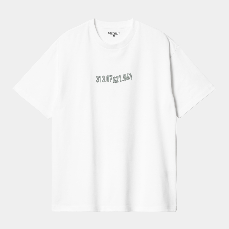 White Men Carhartt Coordinate 01 T-Shirt | NSB-623815