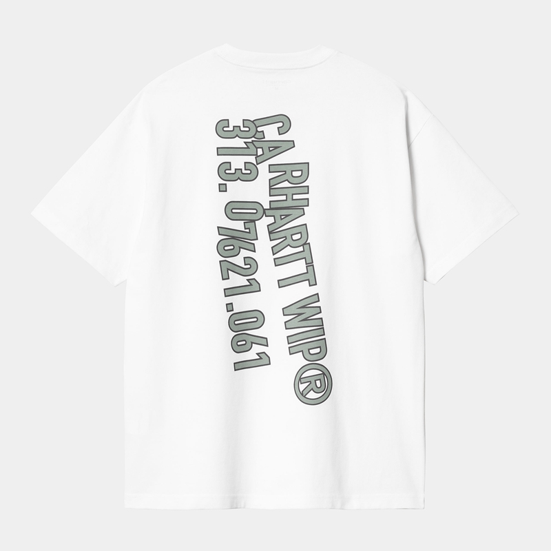 White Men Carhartt Coordinate 01 T-Shirt | NSB-623815