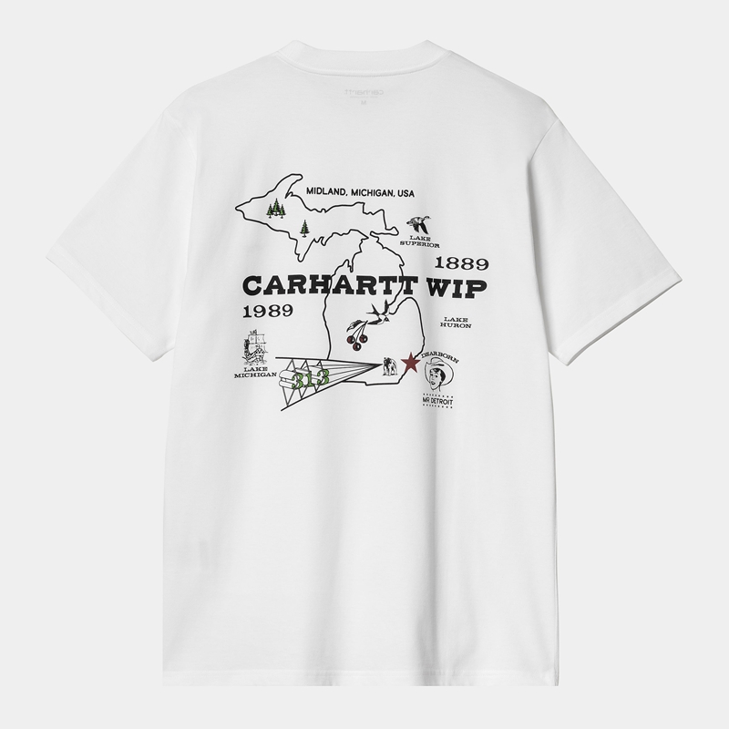 White Men Carhartt Home State T-Shirt | VQK-046391