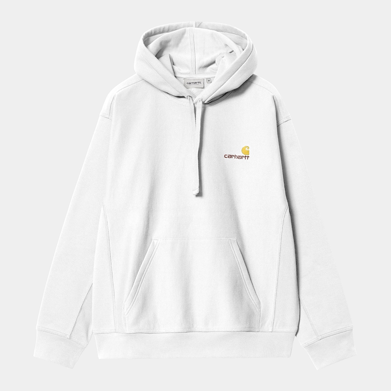 White Men Carhartt Hooded American Script Hoodie | BXL-581302