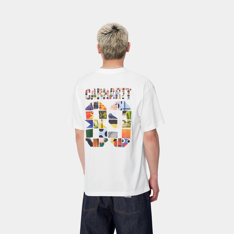 White Men Carhartt Machine 89 T-Shirt | FRW-184720