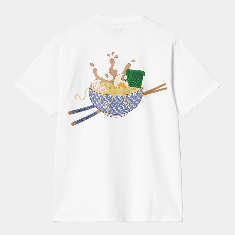 White Men Carhartt Noodle Soup T-Shirt | VNQ-704823