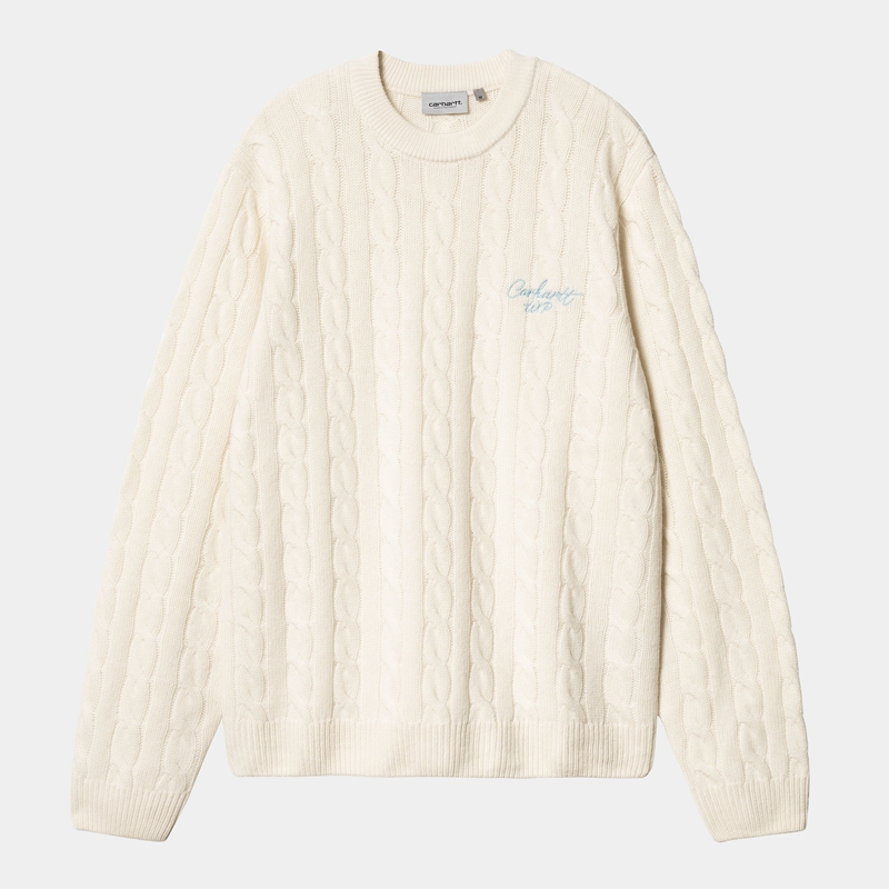 White Men Carhartt Signature Sweatshirt | YLX-960284