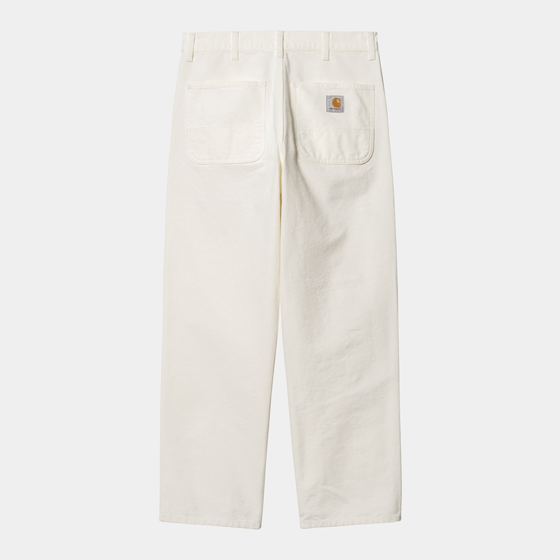 White Men Carhartt Simple Pants | NOW-170456