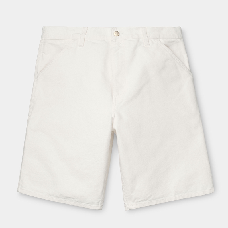 White Men Carhartt Single Knee Shorts | RZG-234687