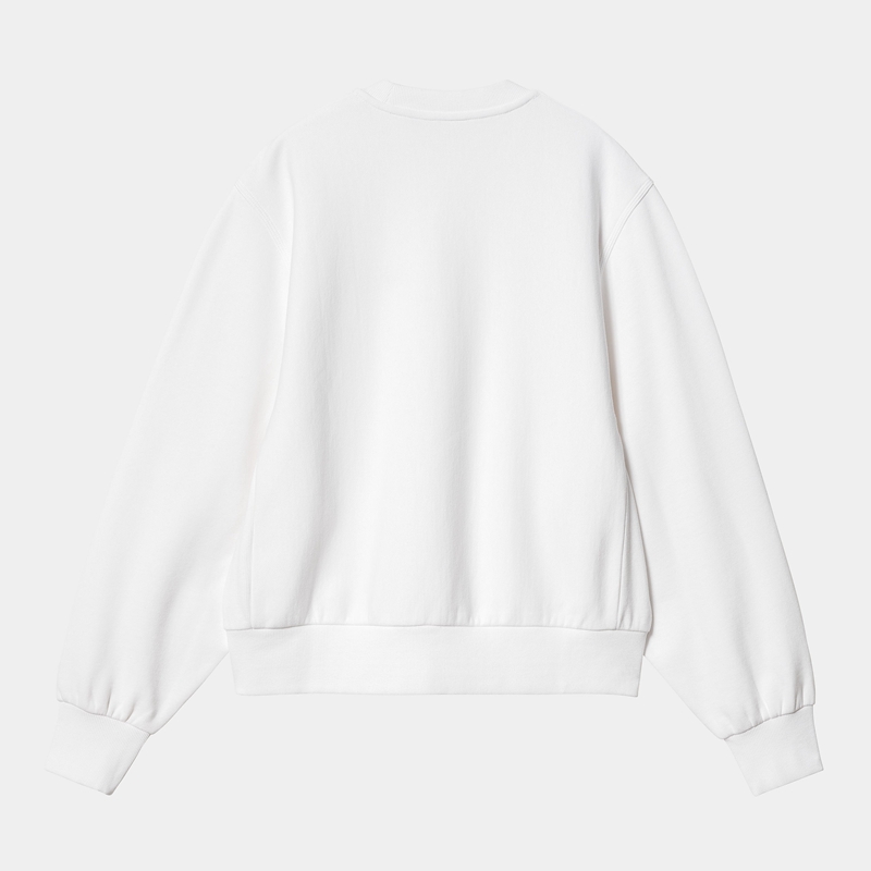 White Women Carhartt American Script Sweatshirt | EGN-701923