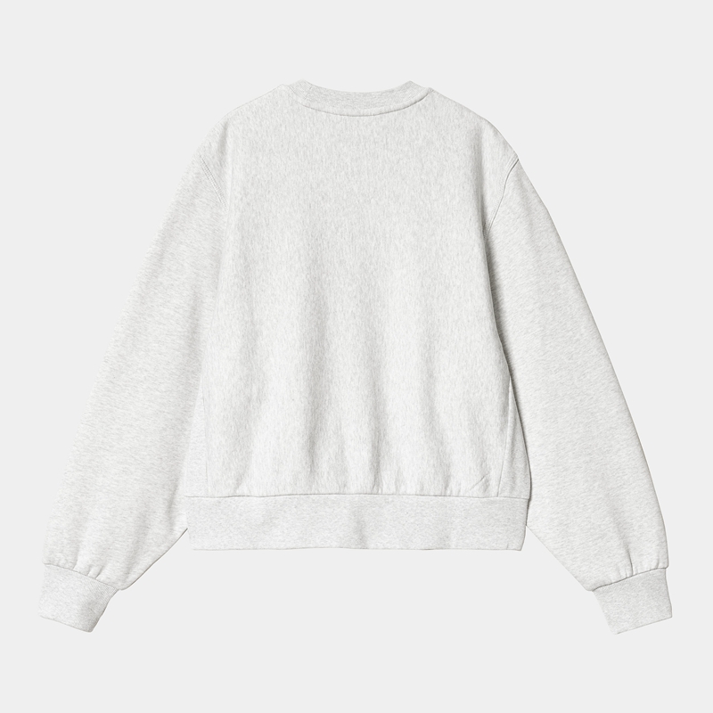 White Women Carhartt American Script Sweatshirt | RSF-965140