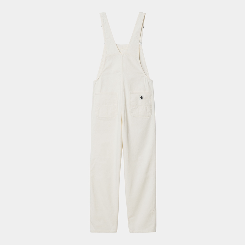 White Women Carhartt Bib Straight Overalls | HIG-651803