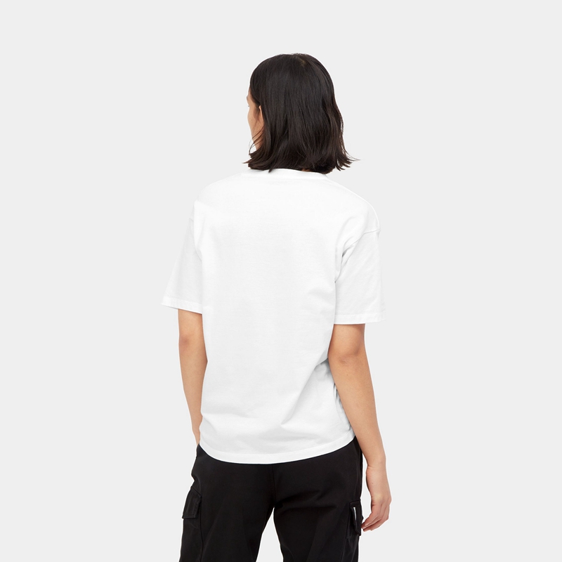 White Women Carhartt Chase T-Shirt | ELS-253697