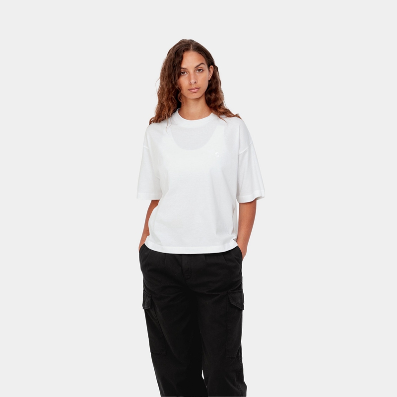 White Women Carhartt Chester T-Shirt | OFE-592738