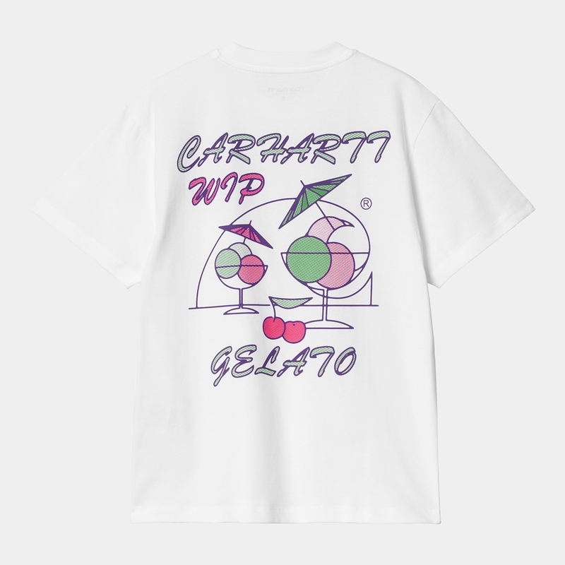 White Women Carhartt Gelato T-Shirt | HMY-943156