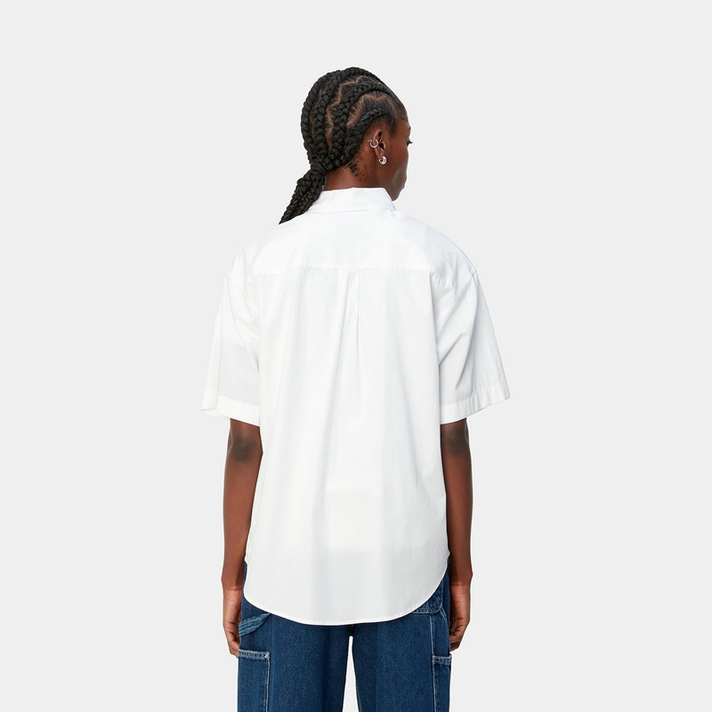 White Women Carhartt Jaxon Shirts | CSR-329104